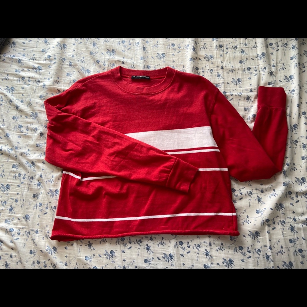 Brandy Melville Red Stripped Long sleeve